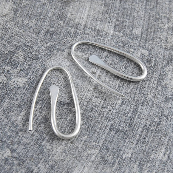 Paperclip Small Silver Drop Earrings