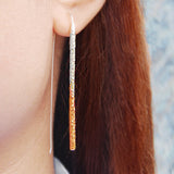Textured Gold Bar Earrings