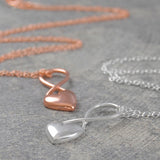 Heart Rose Gold Infinity Necklace