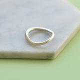 Graduated Sterling Silver Solid Ring