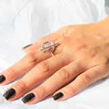 Sterling Silver T Ring