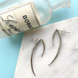 Curved Thorn Sterling Silver Ear Jacket