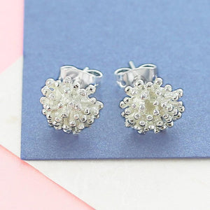 Dandelion Silver Stud Earrings