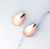 Large Teardrop Sterling Silver Stud Earrings