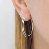 Sterling Silver Curl Hoop Earrings