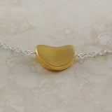 Bean Silver and Gold Necklace