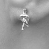Nautical Knot Silver Stud Earrings
