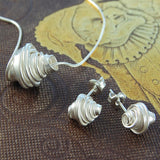 Coiled Silver Stud Earrings