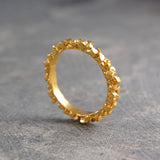 Pyrite Contemporary Gold Ring