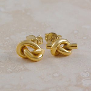 Gold Nautical Knot Earrings