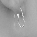 Paperclip Small Silver Drop Earrings