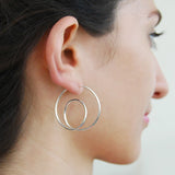 Spring Silver Hoop Earrings