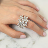 Chunky Silver Bubble Stacking Ring