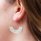 Minimal Small Silver Hoop Earrings