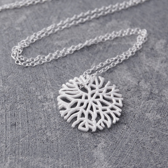 Frost Contemporary Silver Necklace