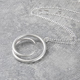 Tapered Round Silver Pendant