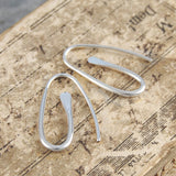 Paperclip Small Silver Drop Earrings