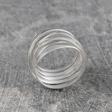 Ribbon Contemporary Silver Ring