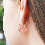 Grecian Rose Gold Hoop Earrings