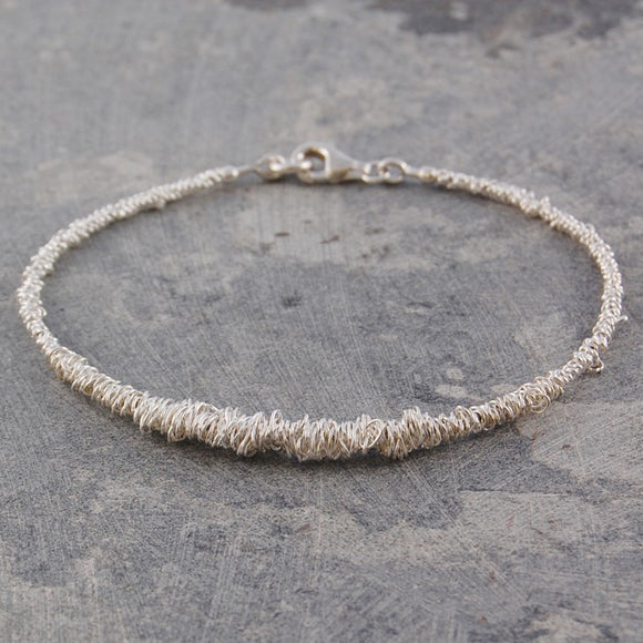 Loops Designer Silver Bracelet