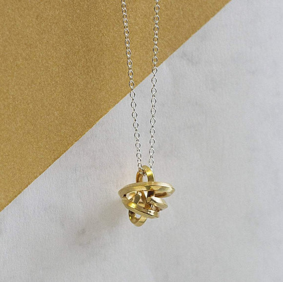 Gold Angular Knot Necklace