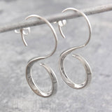 Sterling Silver Spiral Hook Earrings