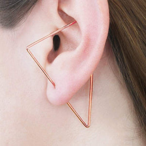 Rose Gold Triangle Ear Cuffs