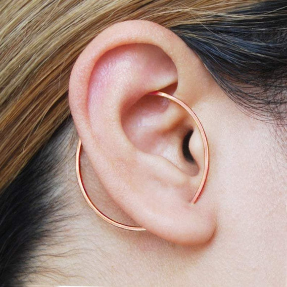 Rose Gold Round Ear Cuffs