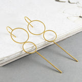 Yellow Gold Double Circle Ear Climbers