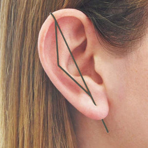 Oxidised Triangle Ear Cuffs