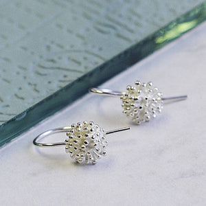 Dandelion Silver Drop Earrings