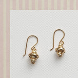 Gold Coil Drop Earrings