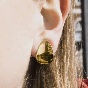 Yellow Gold Petal Clip On Earrings