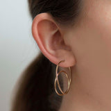 Rose Gold Spring Hoop Earrings
