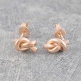 Rose Gold Nautical Knot Earrings
