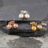 Sterling Silver And Gold Stud Earrings