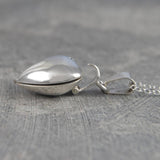 Silver Heart Double Locket Necklace