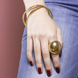 Gold Sphere Statement Ring