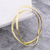 Gold Textured Round Stacking Bangles