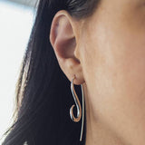 Spiral Hook Drop Earrings In Rose Gold