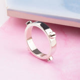 Solid Silver Screw Accent Rings