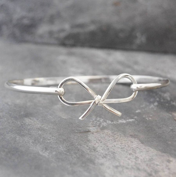 Sterling Silver Bow Bangle
