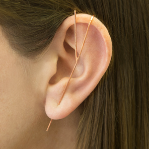 Rose Gold Split Ear Cuff Earrings