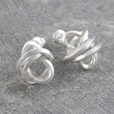 Angular Silver Knot Necklace